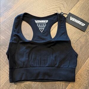 NWT VSHRED Women's Black Sports Bra